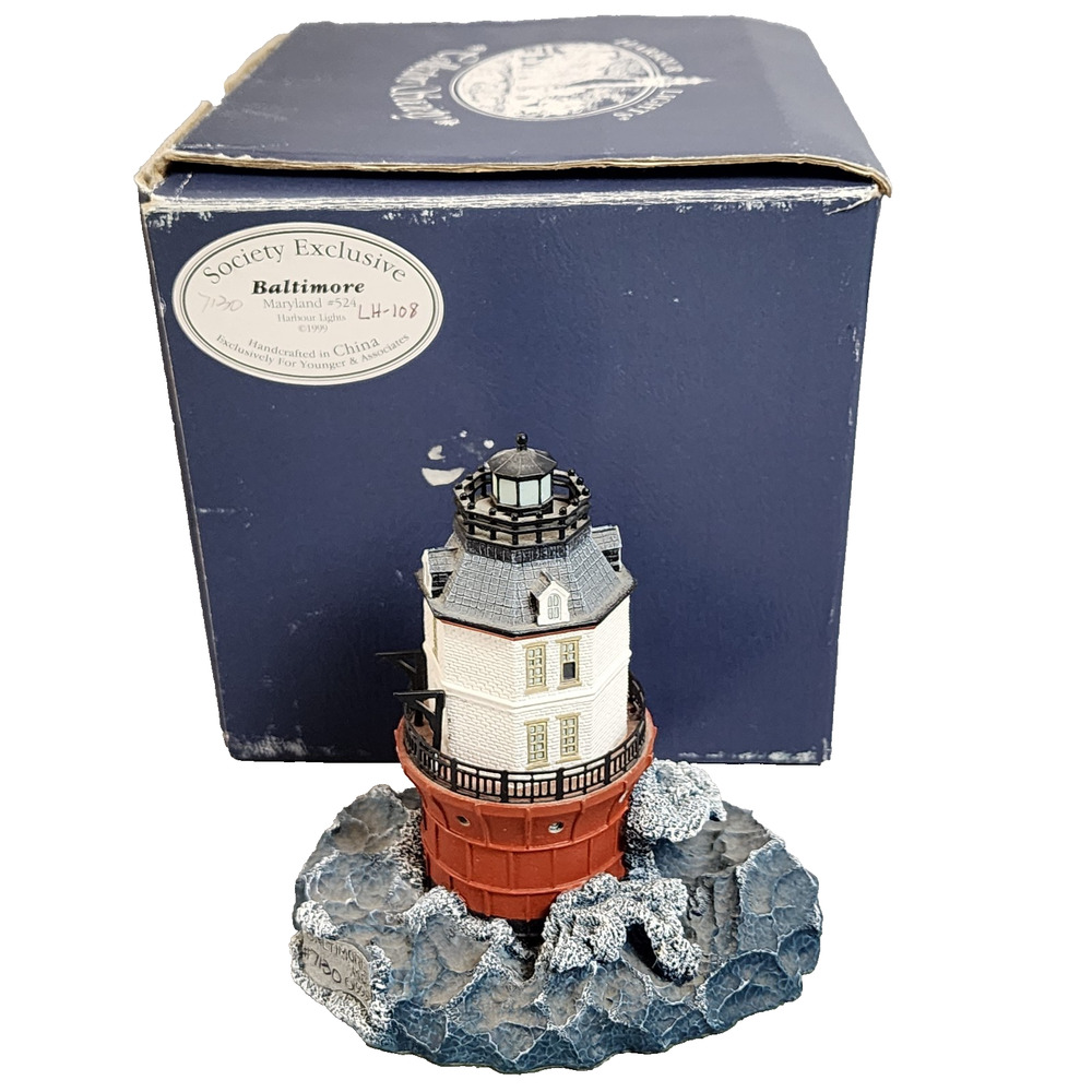 Harbour Lights Lighthouse Baltimore Maryland #524 - 1999 - Society Exclusive